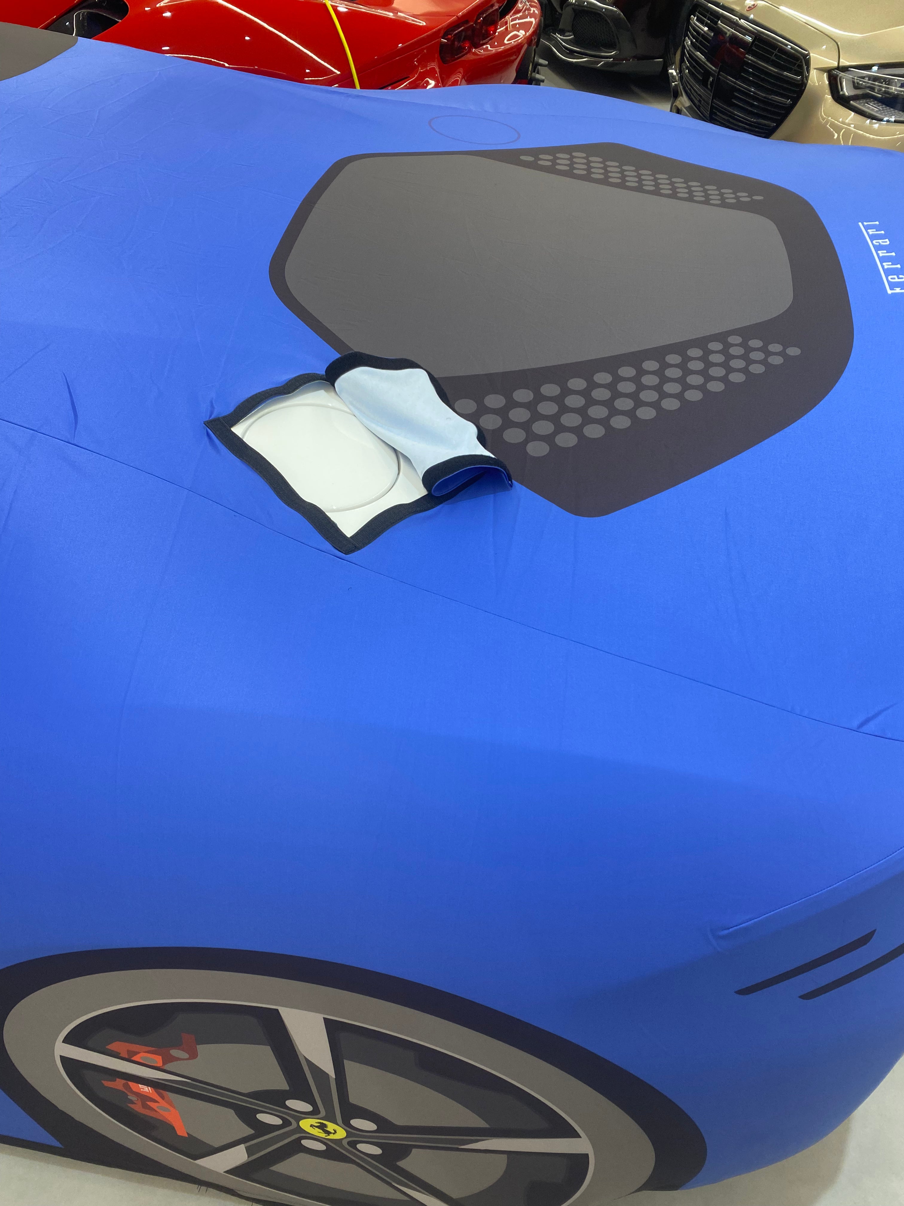 Integrated EV charging access flap #caption