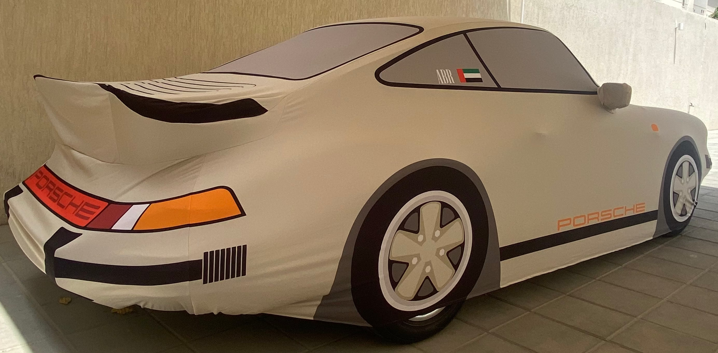 Bespoke TyreDox indoor car cover on classic Porsche 911 — custom-fit luxury vehicle cover with breathable, stretch-knit protection and premium scratch-proof lining.